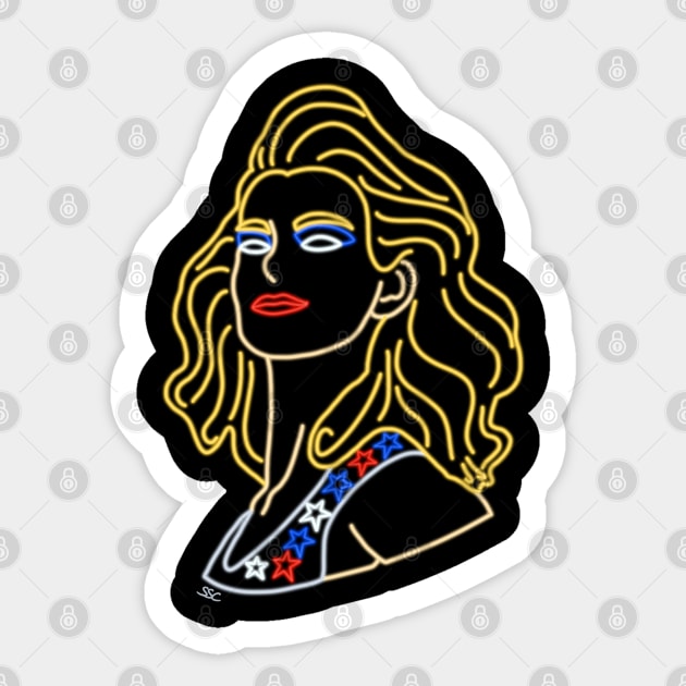 Neon Liberty Belle Sticker by SpectreSparkC